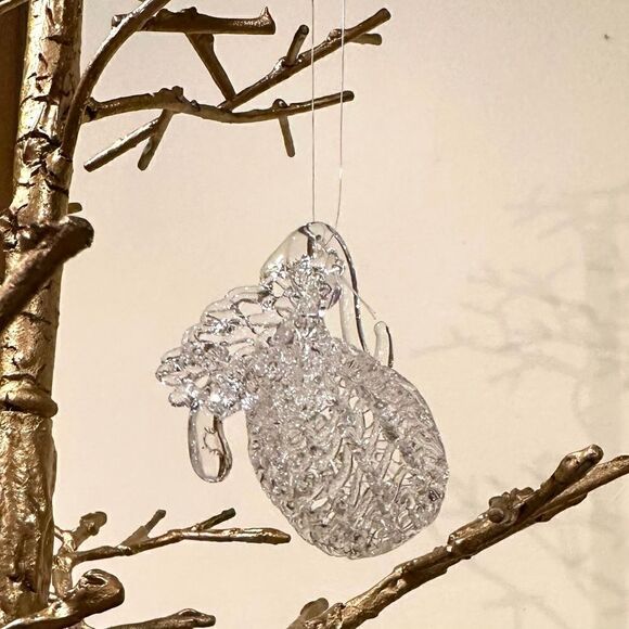 Vintage 70s Hand spun glass jug ornament - Picture 1 of 7